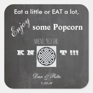 Popcorn Wedding Sticker