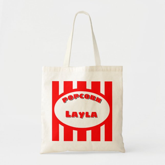 Popcorn Your name Tote Bag (Front)