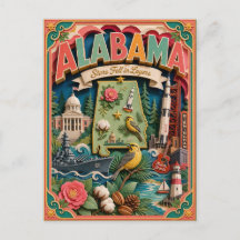 PopCut States Alabama Colourful 3D Paper Art