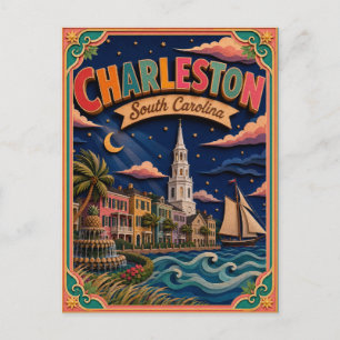 PopCut States Charleston South Carolina Paper Art Postcard