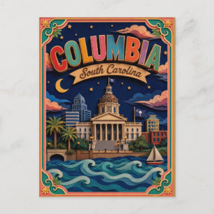 PopCut States Columbia South Carolina Paper Art Postcard
