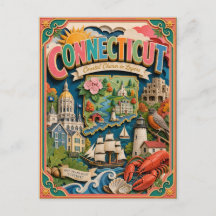 PopCut States Connecticut Colourful 3D Paper Art
