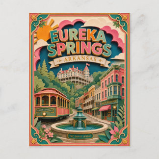 PopCut States Eureka Springs Arkansas Paper Art Postcard