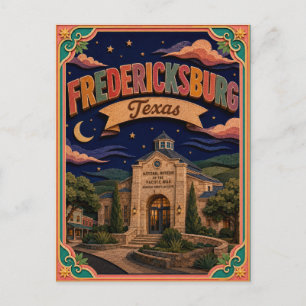 PopCut States Fredericksburg Texas Paper Art Postcard
