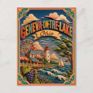 PopCut States Geneva-on-the-Lake Ohio Paper Art Postcard