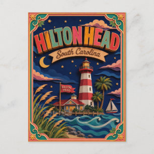 PopCut States Hilton Head Island South Carolina Postcard