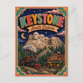 PopCut States Keystone South Dakota Paper Art Postcard