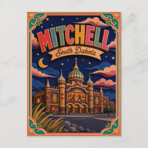 PopCut States Mitchell South Dakota Paper Art Postcard