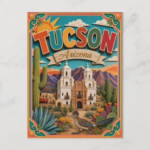 PopCut States Tucson Arizona Paper Art Postcard