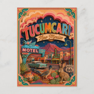 PopCut States Tucumcari New Mexico Paper Art Postcard