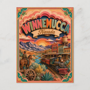 PopCut States Winnemucca Nevada Paper Art Postcard
