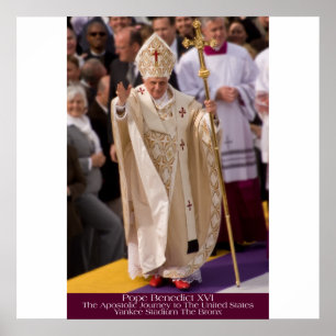 Pope Benedict XVI - Bronx NY GDeAcosta Portrait Poster