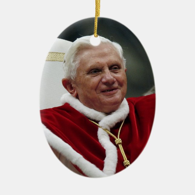 Pope Benedict XVI Ceramic Tree Decoration (Front)