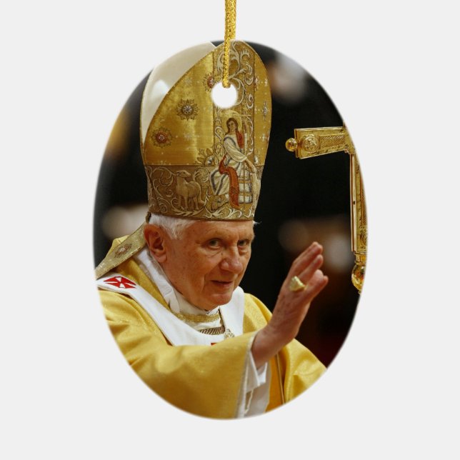 Pope Benedict XVI Ceramic Tree Decoration (Front)