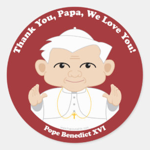 Pope Benedict XVI Classic Round Sticker