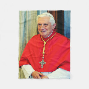 Pope Benedict XVI Official Style Portrait Fleece Blanket