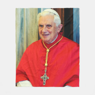 Pope Benedict XVI Official Style Portrait Fleece Blanket