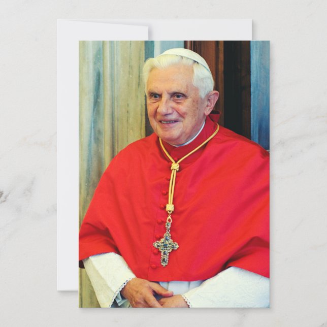 Pope Benedict XVI Official Style Portrait Invitation (Front)