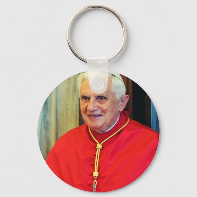 Pope Benedict XVI Official Style Portrait Key Ring (Front)