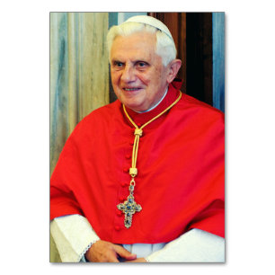 Pope Benedict XVI Official Style Portrait Table Number