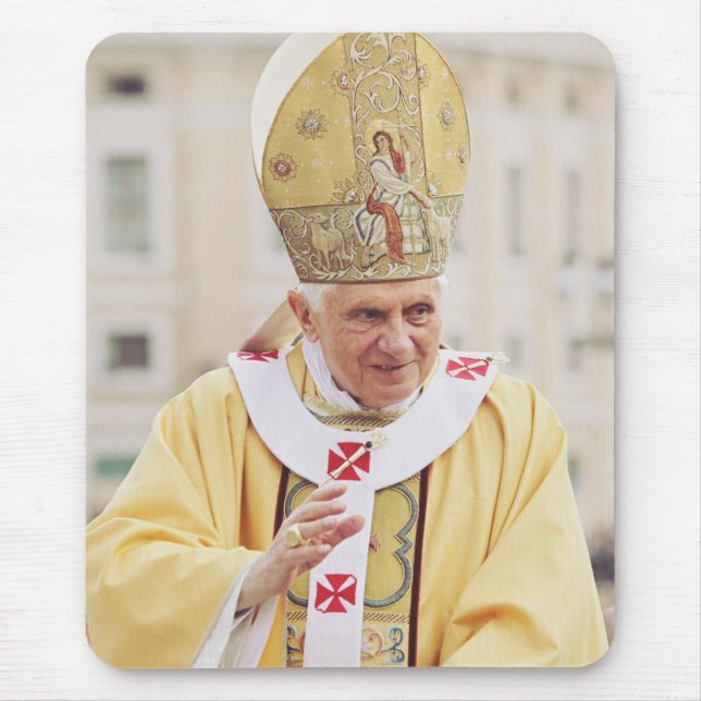 Pope Benedict XVI T-Shirt Mouse Mat (Front)