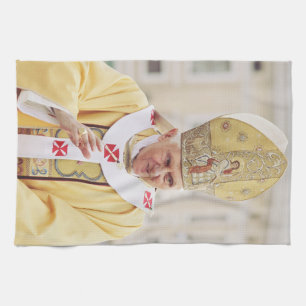 Pope Benedict XVI theologian of truth and humility Tea Towel