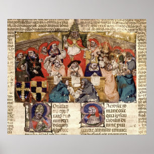 Pope Boniface VIII presiding over a Poster