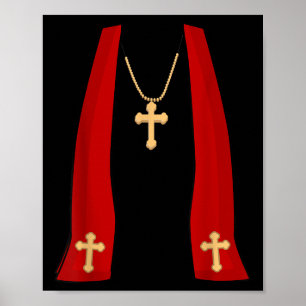 Pope Costume Shirt - Halloween Costume Minister Pr Poster