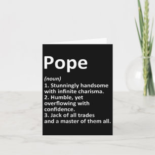 Pope Definition Funny Surname Family Tree Birthday Card