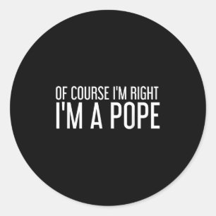 Pope Gift Funny Surname Family Tree Birthday Reuni Classic Round Sticker