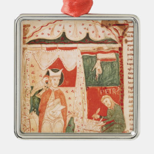 Pope Gregory I the Great Metal Tree Decoration