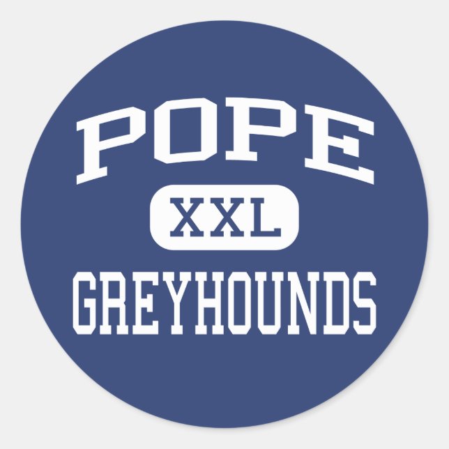 Pope - Greyhounds - High School - Marietta Georgia Classic Round Sticker (Front)