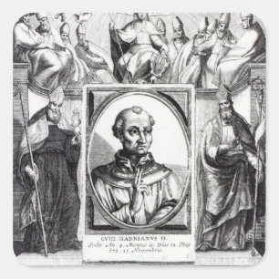 Pope Hadrian II Square Sticker