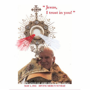 Pope John Paul II & Divine Mercy photosculpture Standing Photo Sculpture