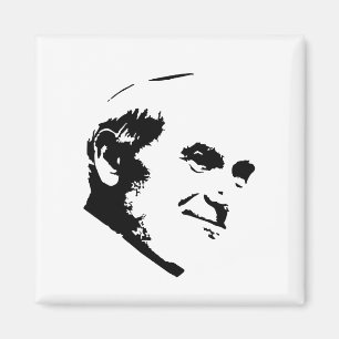 Pope John Paul II Face White Magnet