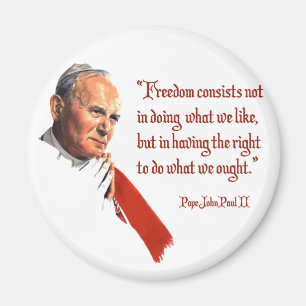 Pope John Paul II Freedom Magnet
