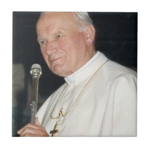 Pope John Paul II Portrait Tile