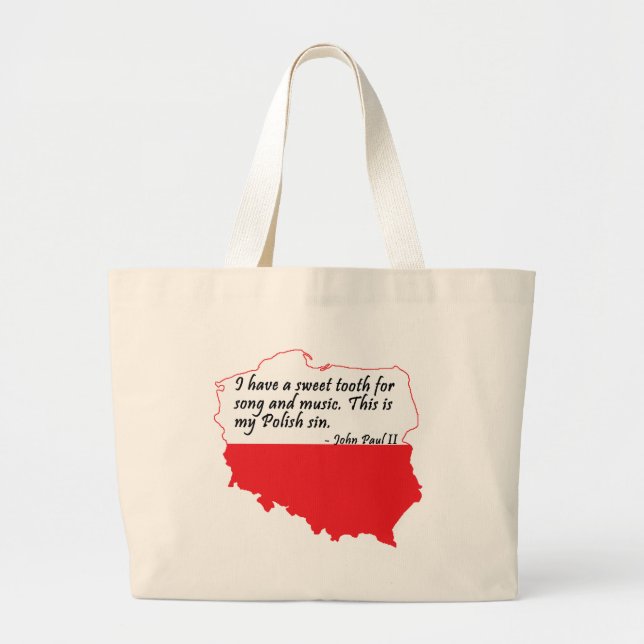 Pope John Paul II Quote Large Tote Bag (Front)
