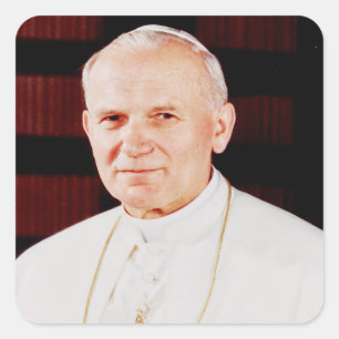 Pope John Paul II Square Sticker