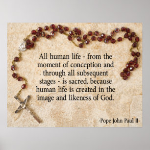 Pope John Paul Pro-Life Poster