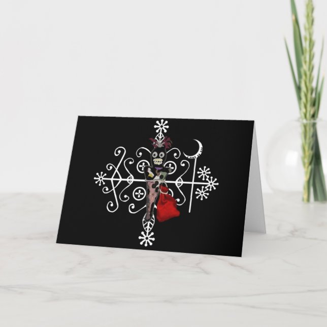 Pope Legba Voodoo Doll Veve Greeting Card (Front)