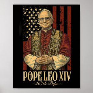 Pope Leo And America Us Pope Leo Xiv Poster