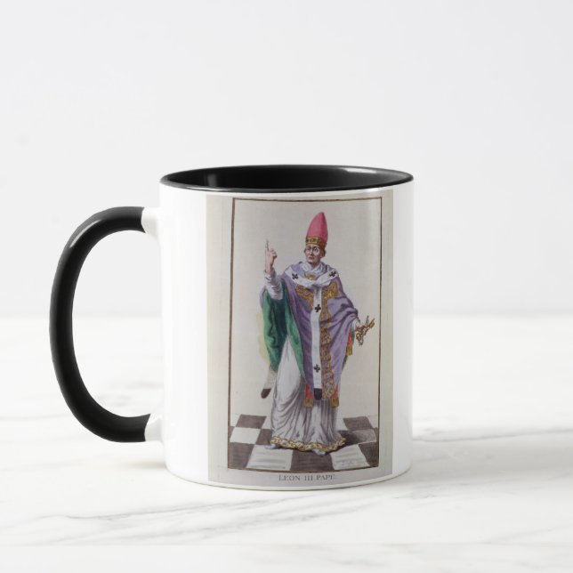 Pope Leo III (795-816) from 'Receuil des Estampes, Mug (Left)