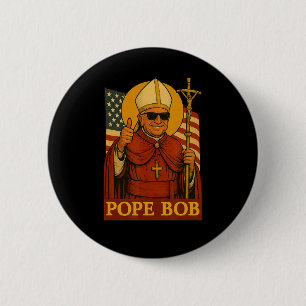 Pope Leo Pope Bob First American Pope Vintage Papa 6 Cm Round Badge