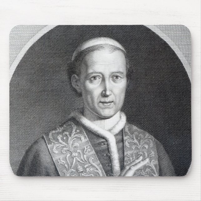 Pope Leo XII, engraved by Raffaele Persichini Mouse Mat (Front)
