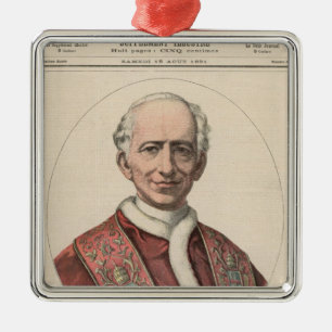 Pope Leo XIII Metal Tree Decoration