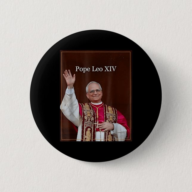 Pope Leo Xiv 0  6 Cm Round Badge (Front)
