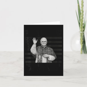 Pope Leo Xiv 14th First American Pope Usa Flag Vin Card
