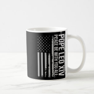 Pope Leo Xiv 14th First American Pope Usa Flag Vin Coffee Mug