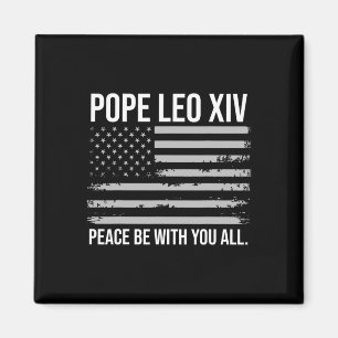 Pope Leo Xiv 14th First American Pope Usa Flag Vin Magnet